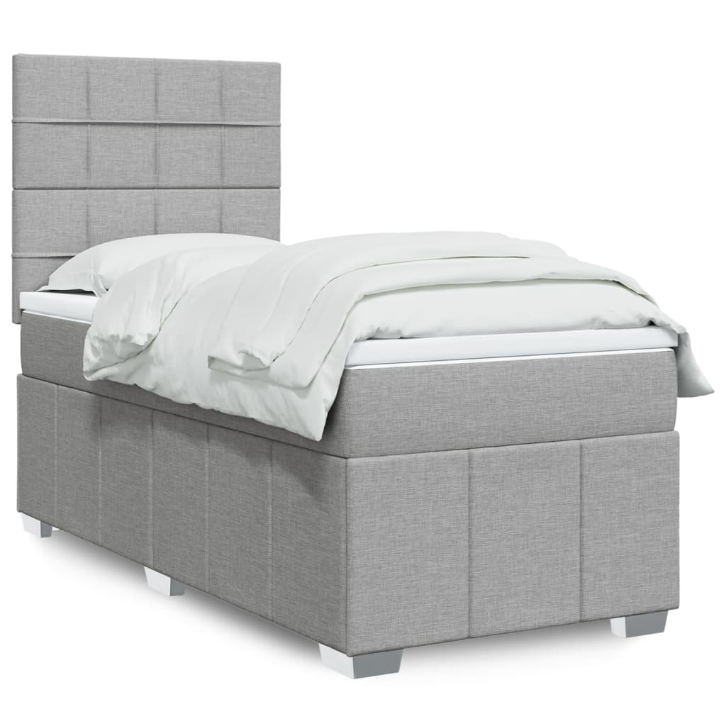 Sommier À Lattes De Lit Avec Matelas Tissu