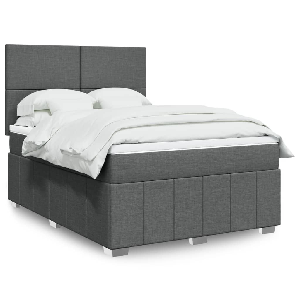 Sommier À Lattes De Lit Avec Matelas Tissu