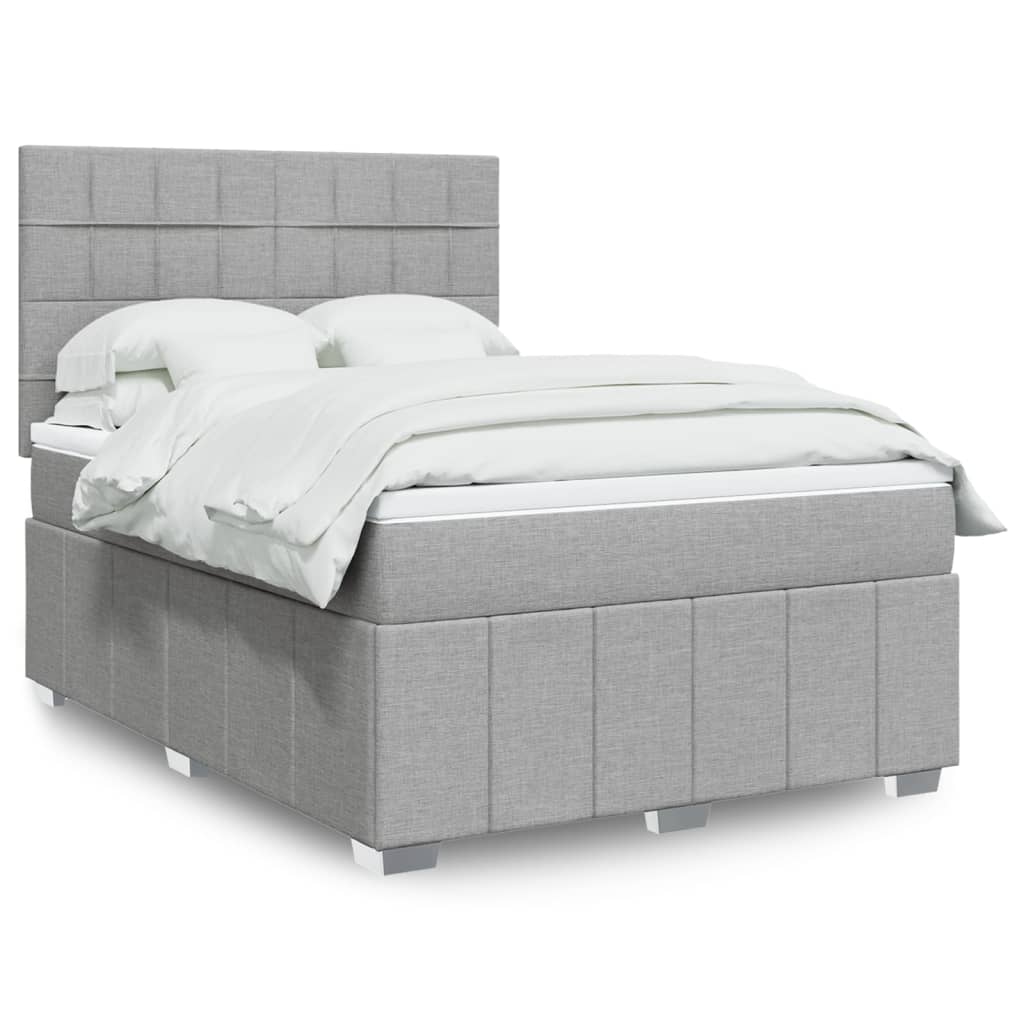 Sommier À Lattes De Lit Avec Matelas Tissu