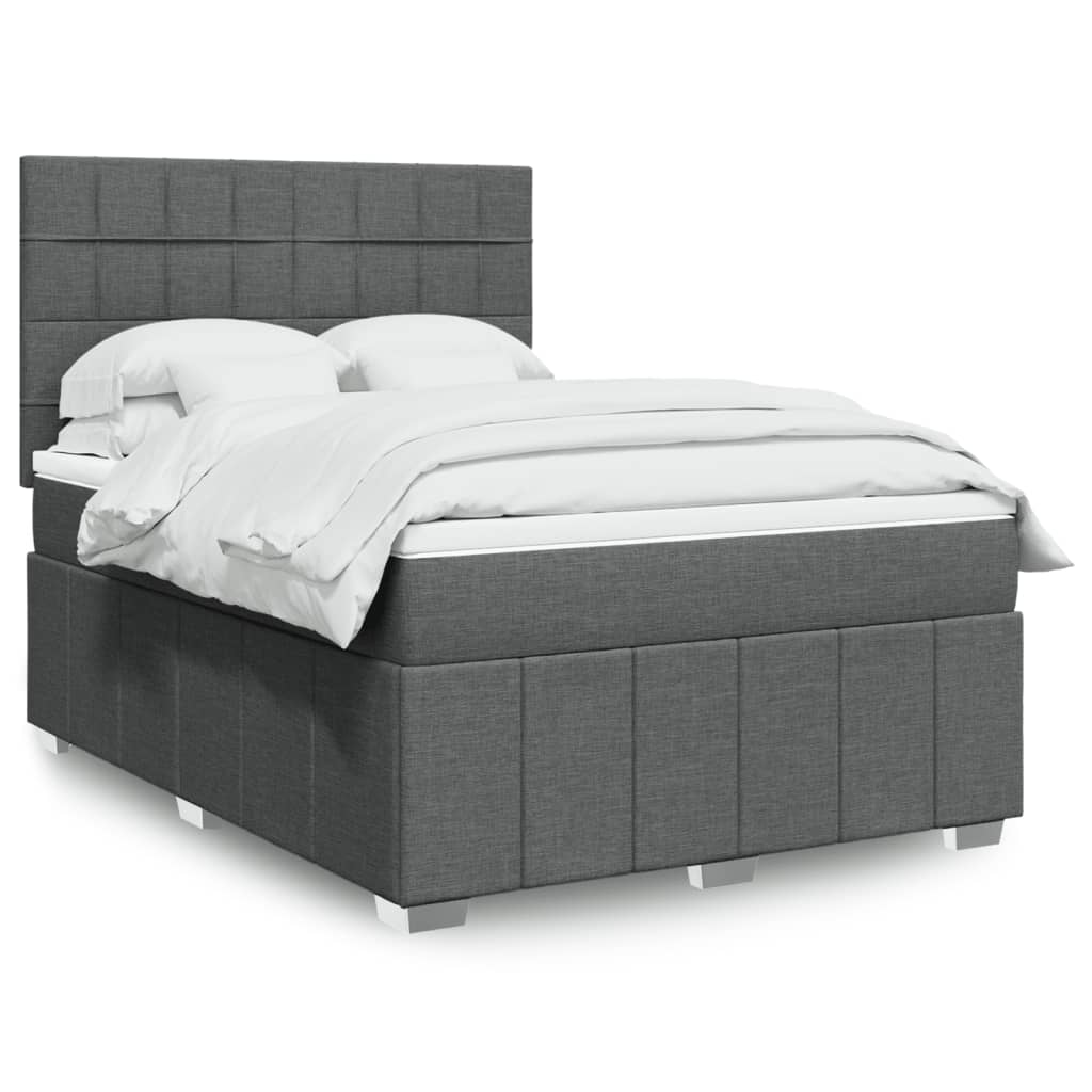 Sommier À Lattes De Lit Avec Matelas Tissu