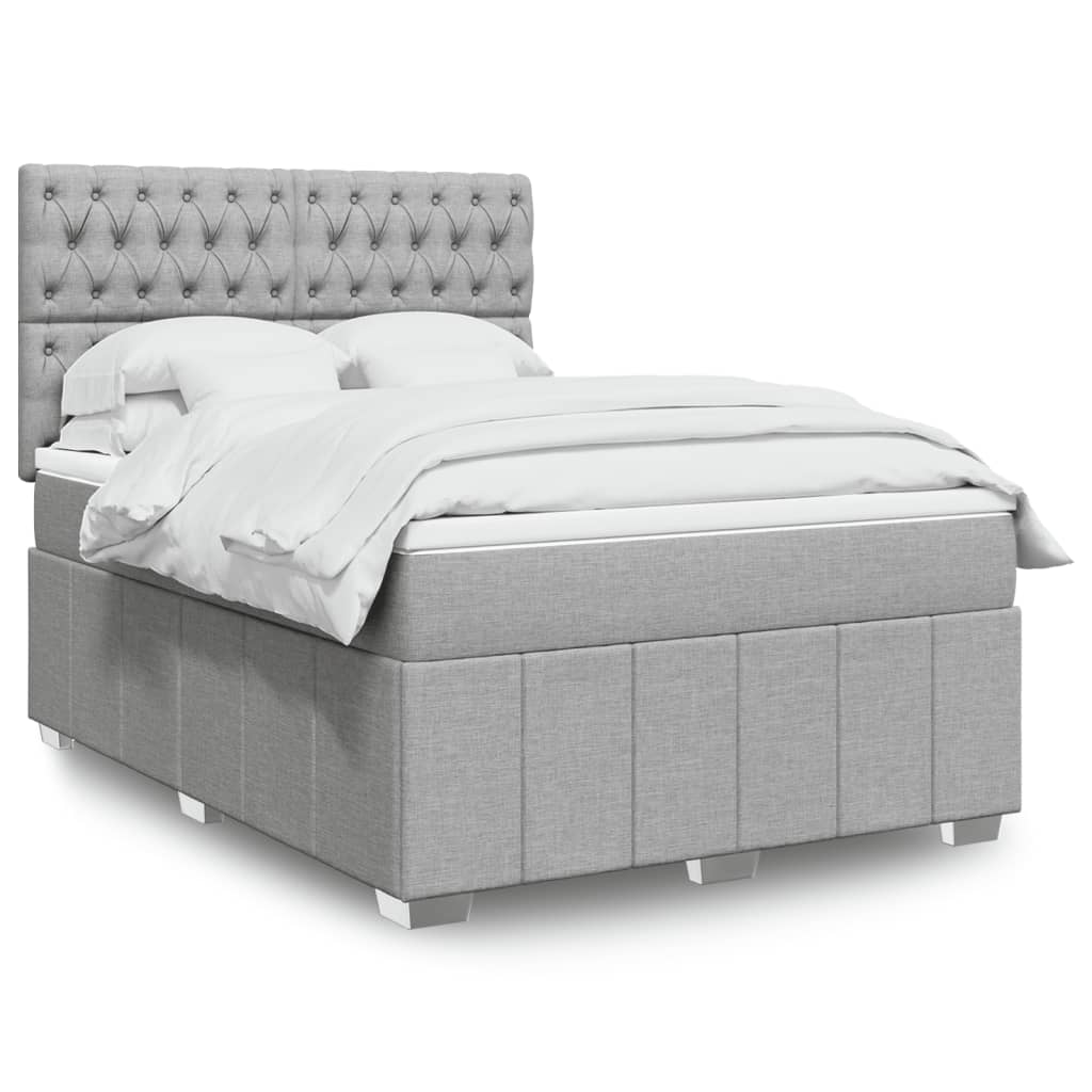 Sommier À Lattes De Lit Avec Matelas Tissu