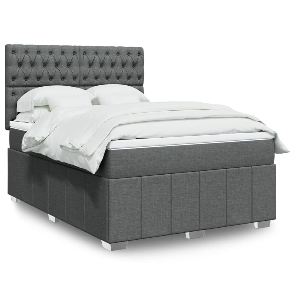 Sommier À Lattes De Lit Avec Matelas Tissu