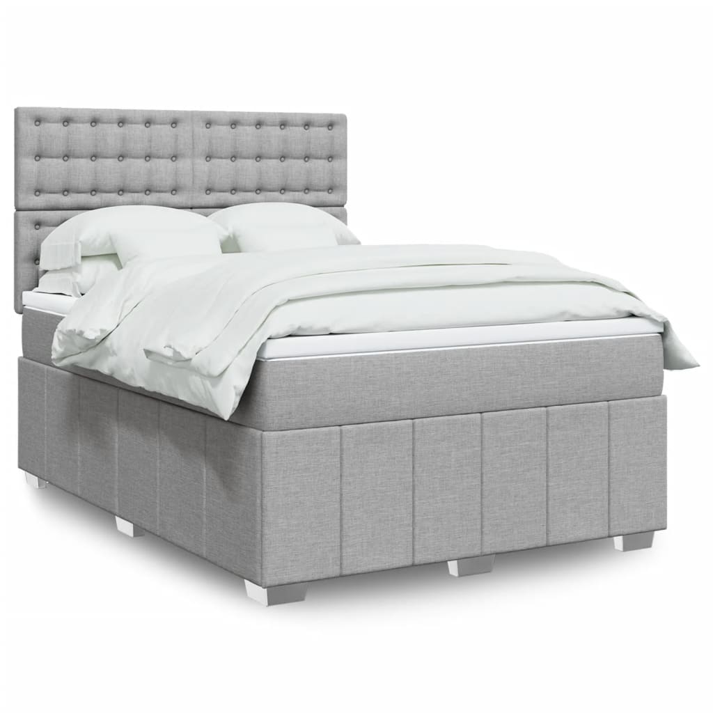 Sommier À Lattes De Lit Avec Matelas Tissu