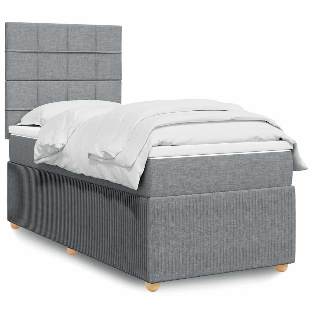 Lit Boxspring Avec Matelas Tissu