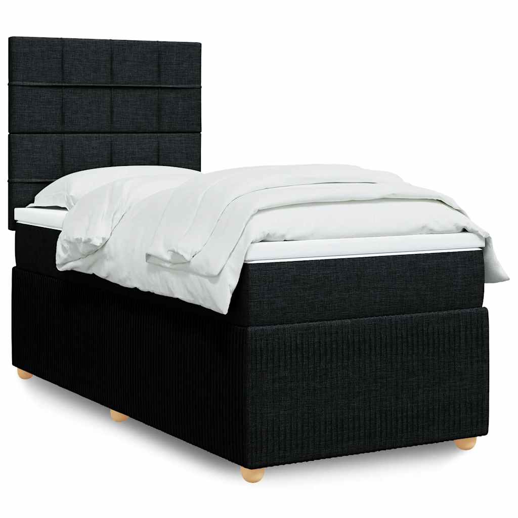 Lit Boxspring Avec Matelas Tissu