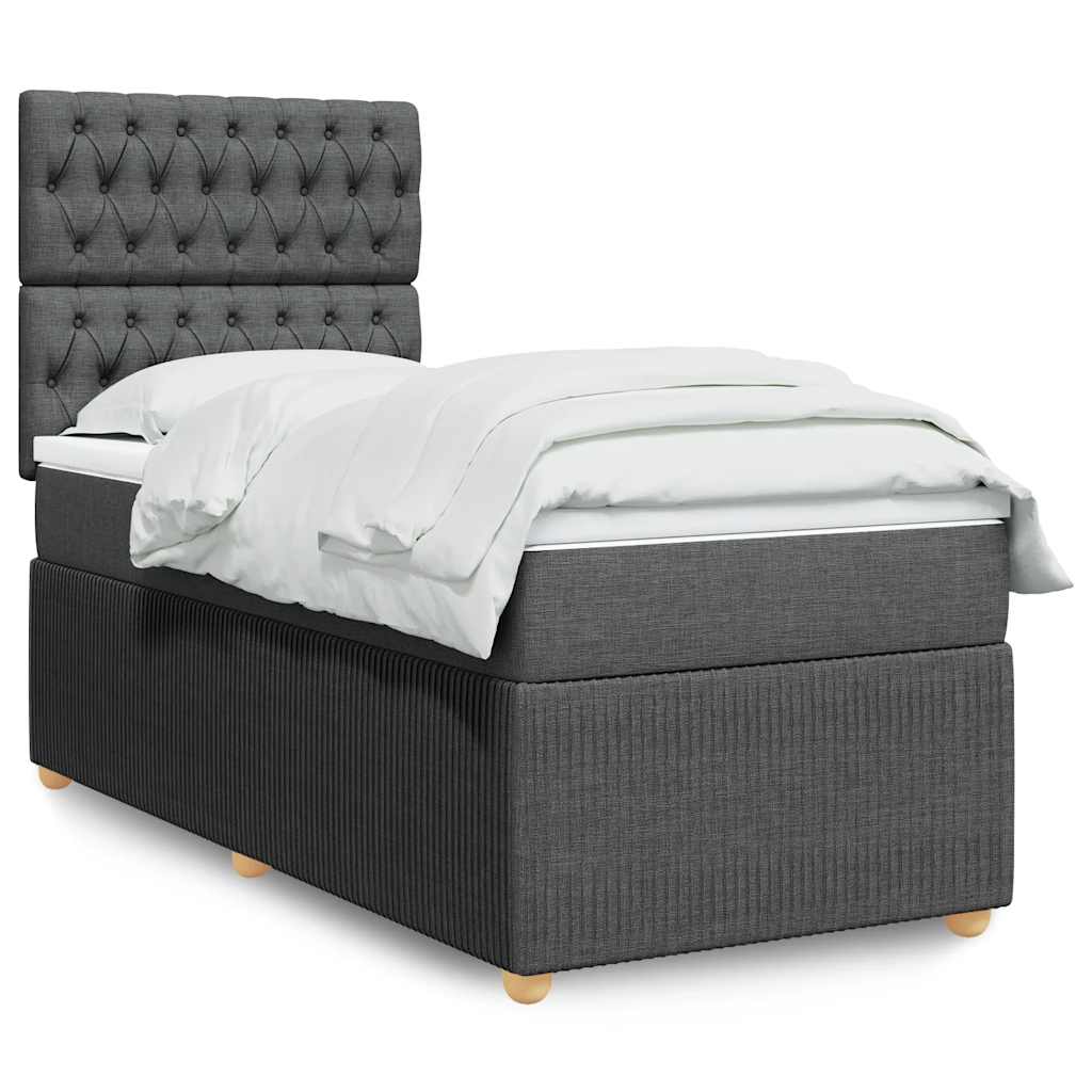 Sommier À Lattes De Lit Avec Matelas Tissu