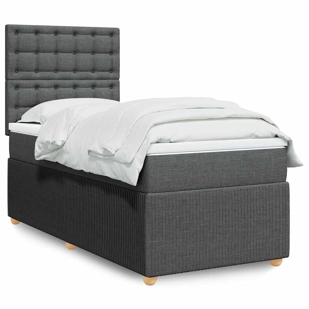 Lit Boxspring Avec Matelas Tissu