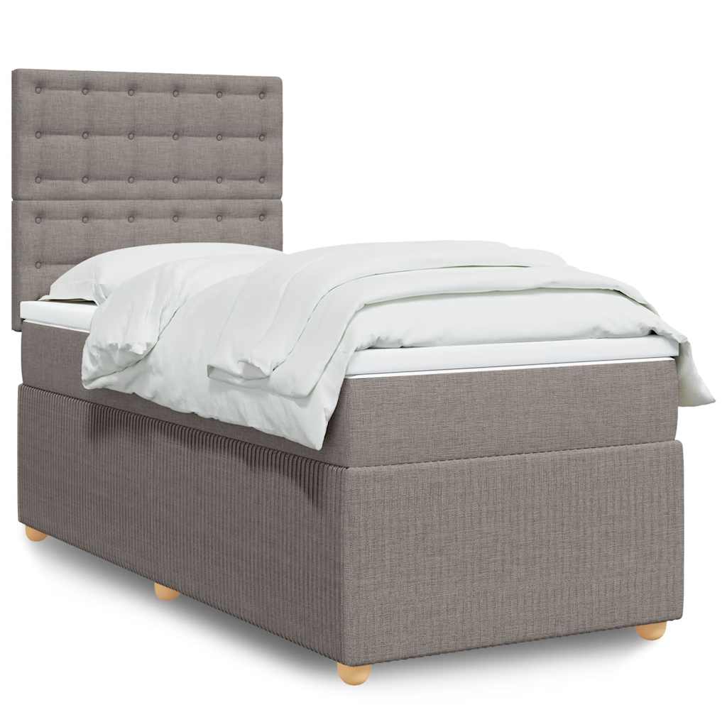 Lit Boxspring Avec Matelas Tissu