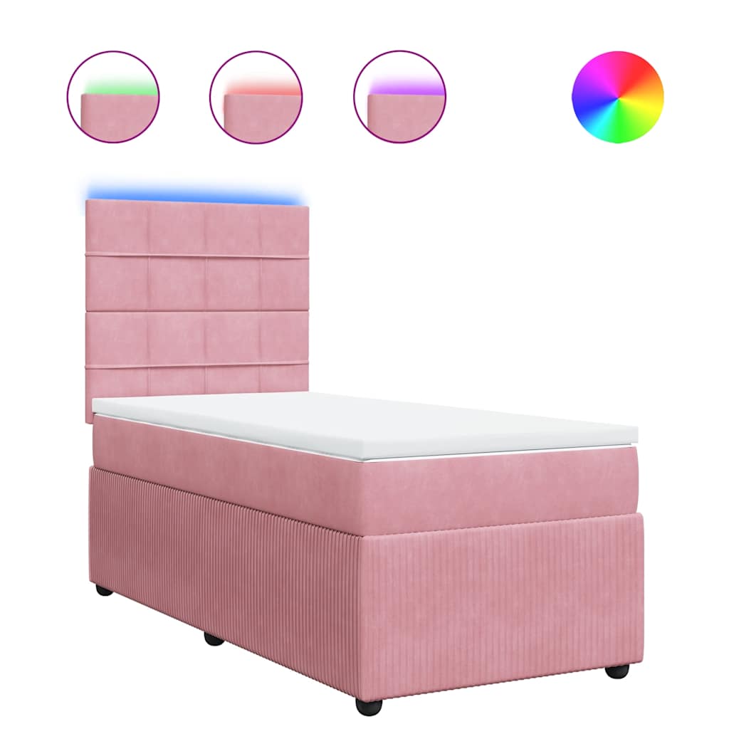 Lit Boxspring Avec Matelas Velours