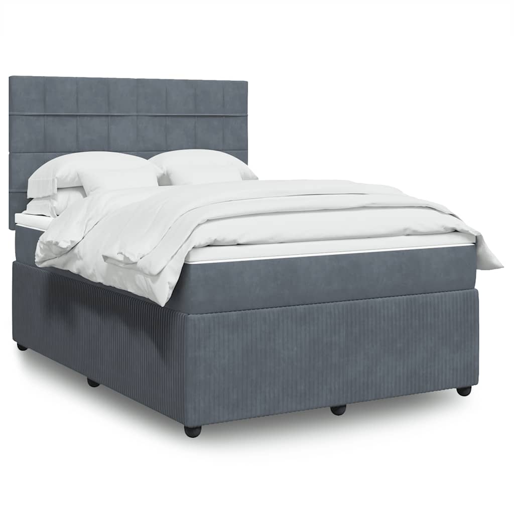 Lit Boxspring Avec Matelas Velours