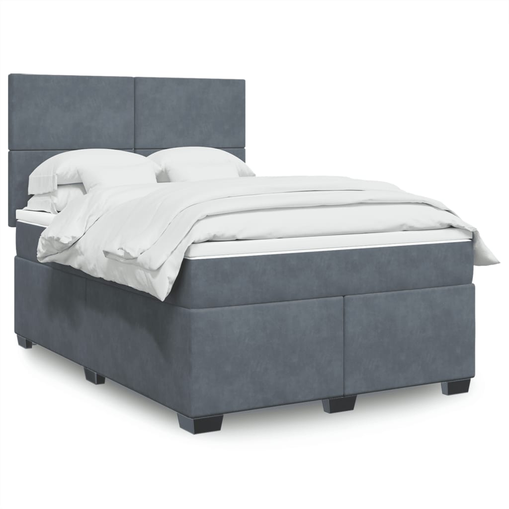 Lit Boxspring Avec Matelas Velours