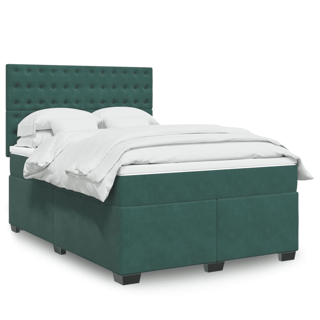 Lit Boxspring Avec Matelas Velours