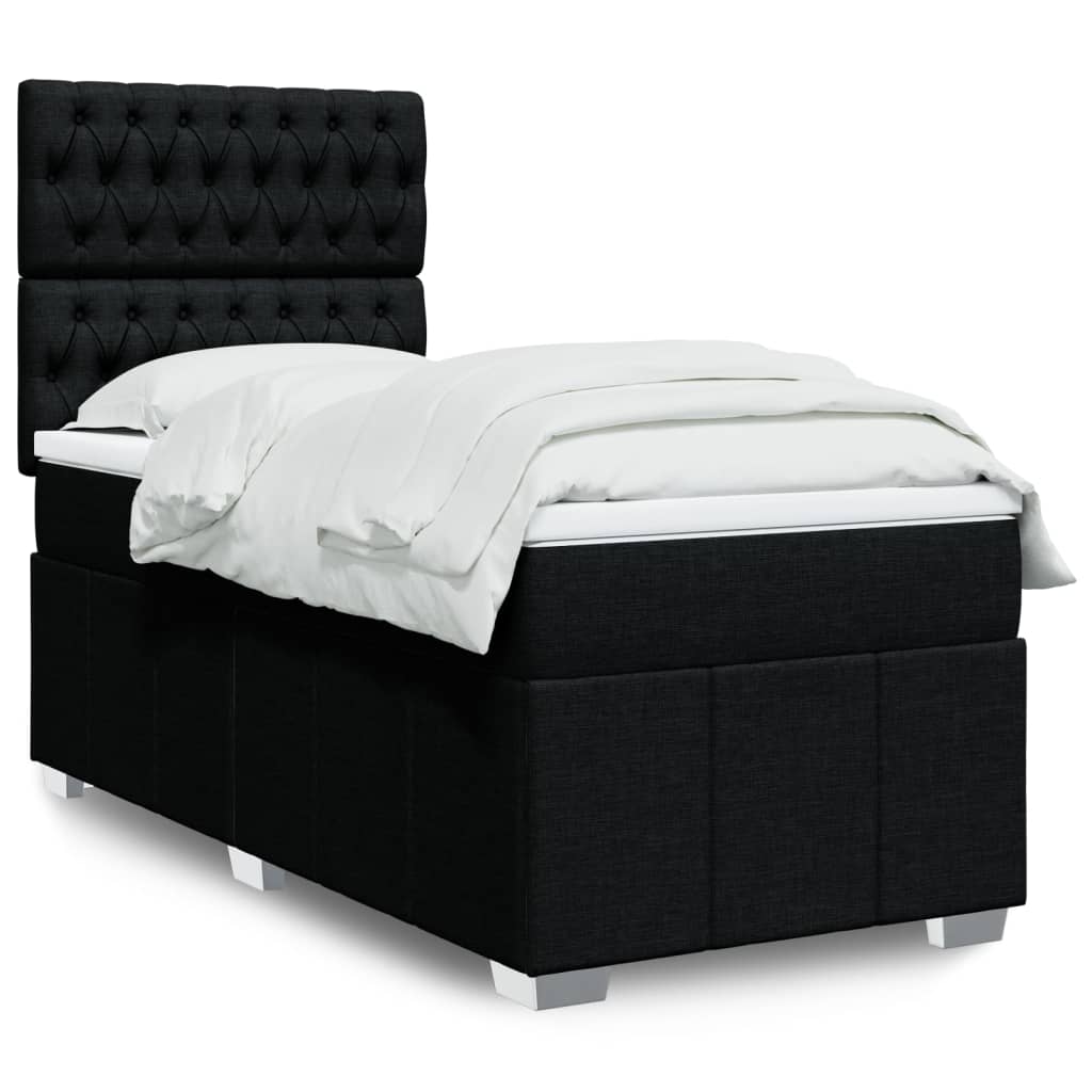 Lit Boxspring Led Avec Matelas Tissu