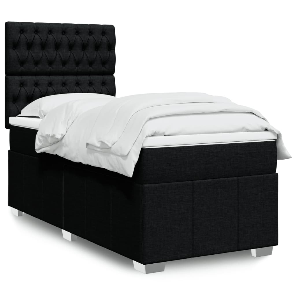 Lit Boxspring Led Avec Matelas Tissu