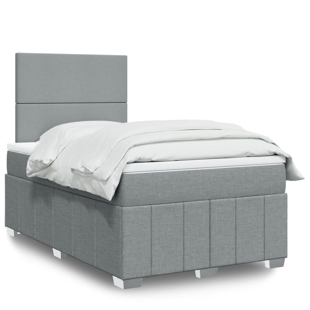 Lit Boxspring Led Avec Matelas Tissu