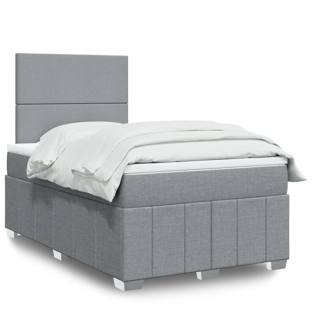 Lit Boxspring Led Avec Matelas Tissu