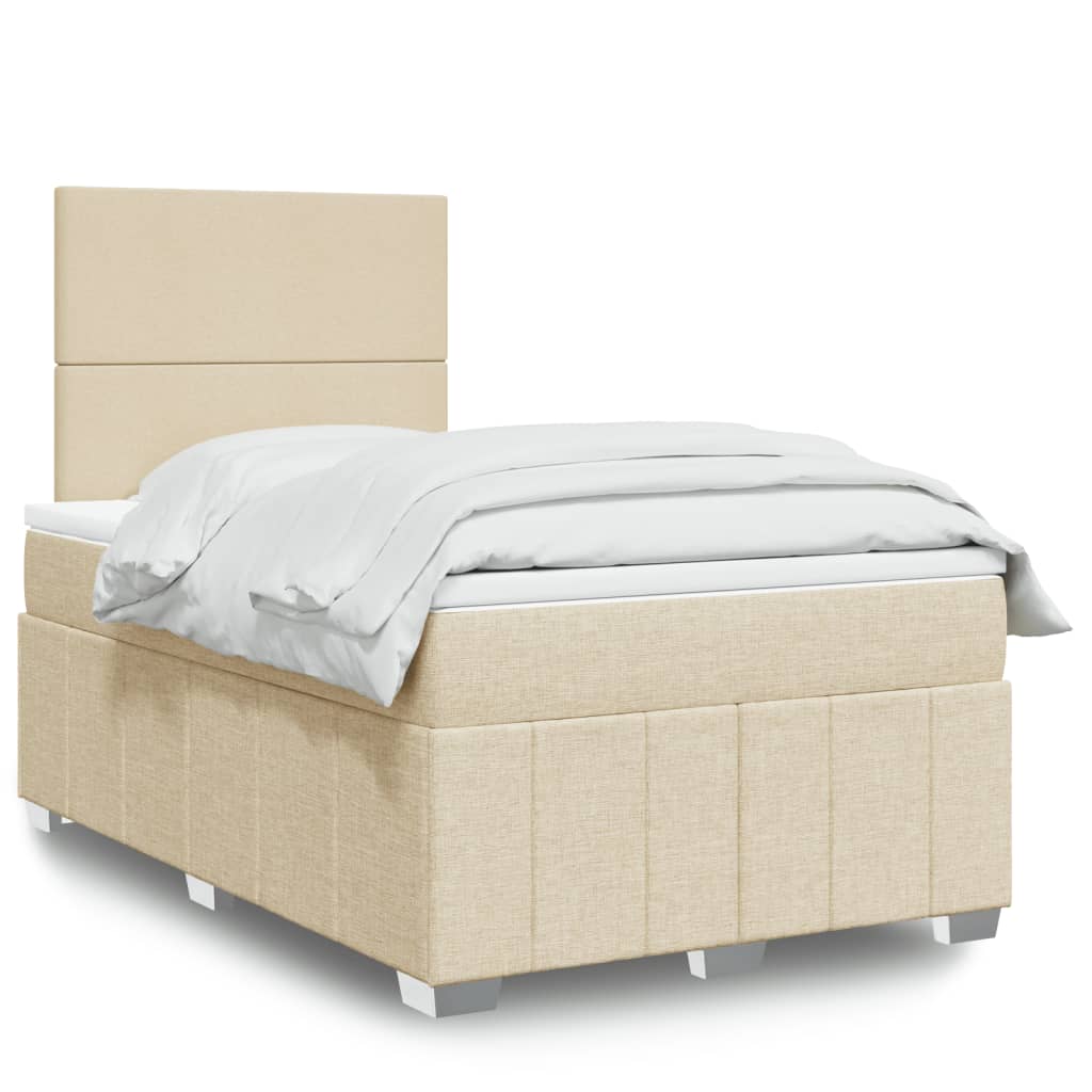 Lit Boxspring Led Avec Matelas Tissu