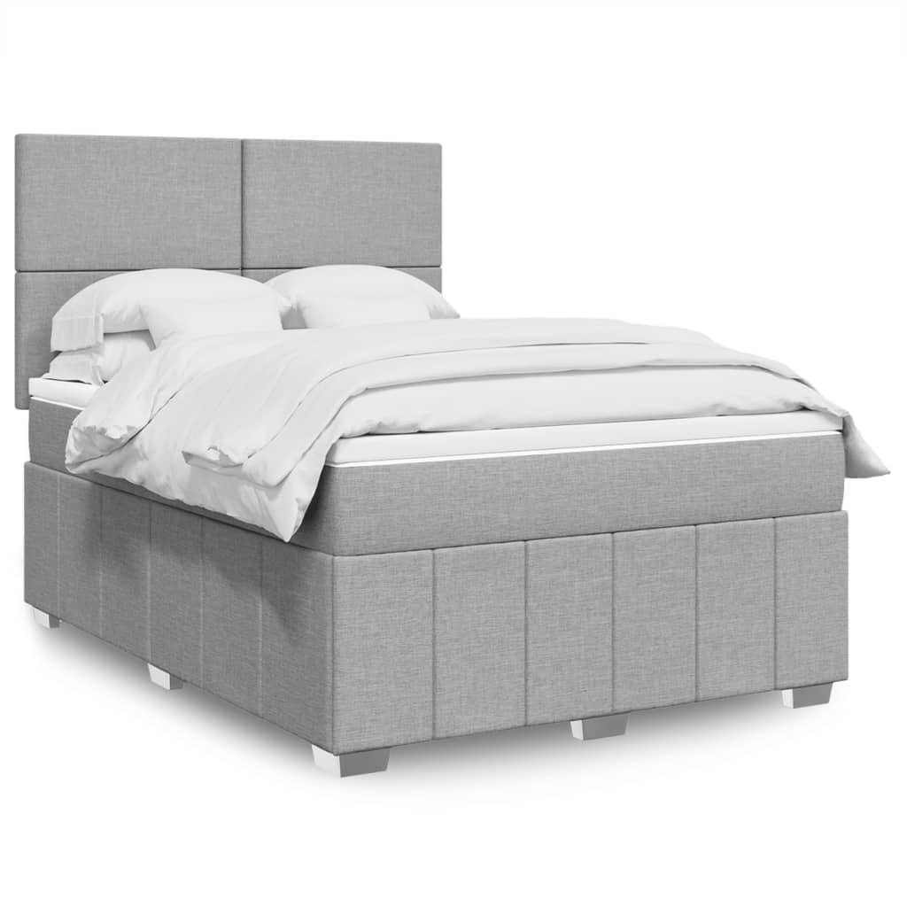 Lit Boxspring Led Avec Matelas Tissu