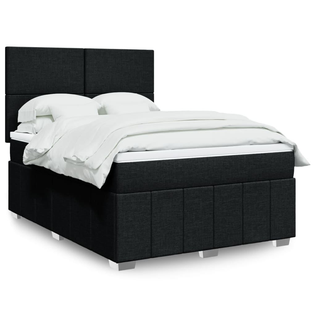 Lit Boxspring Led Avec Matelas Tissu
