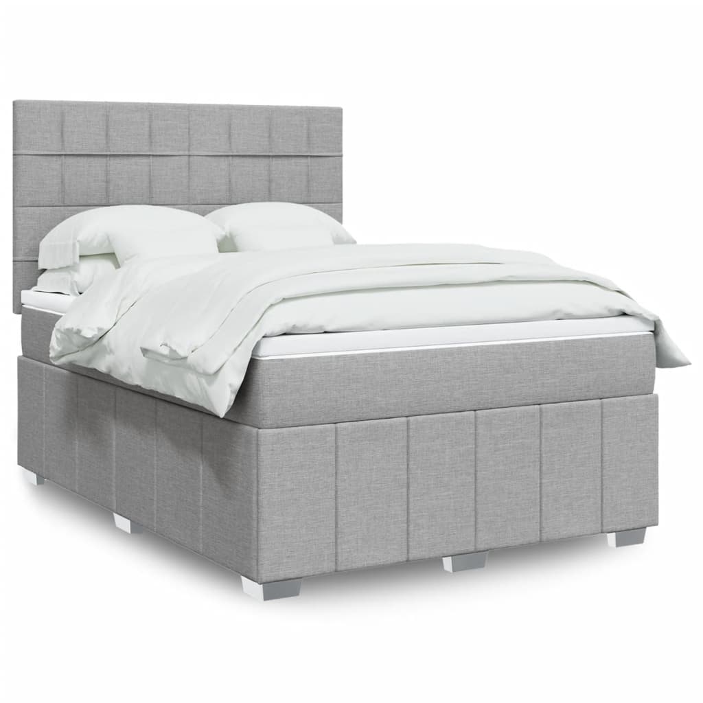 Lit Boxspring Led Avec Matelas Tissu