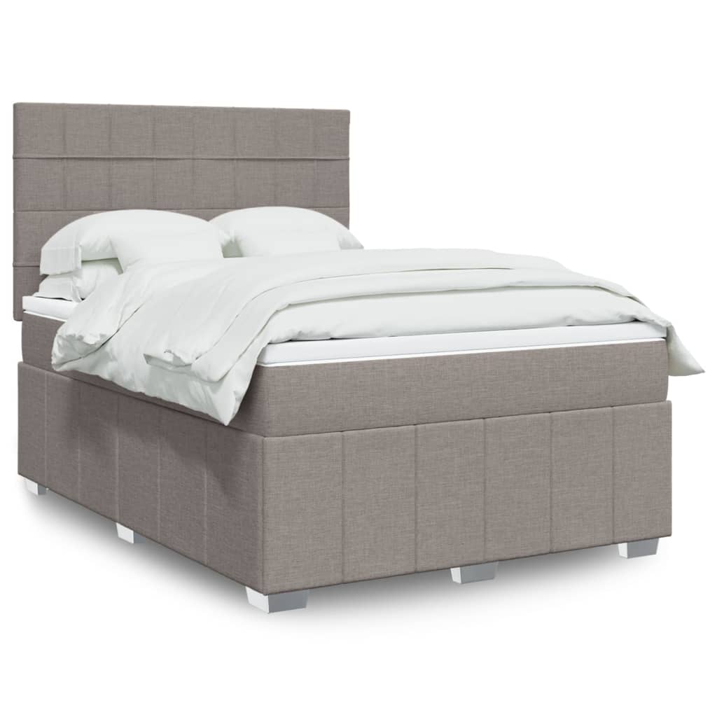 Lit Boxspring Led Avec Matelas Tissu