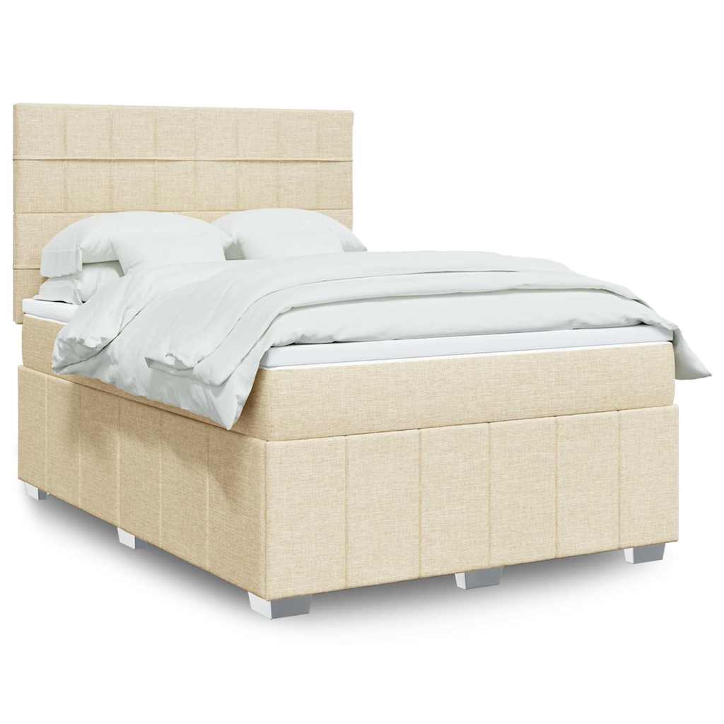 Lit Boxspring Led Avec Matelas Tissu