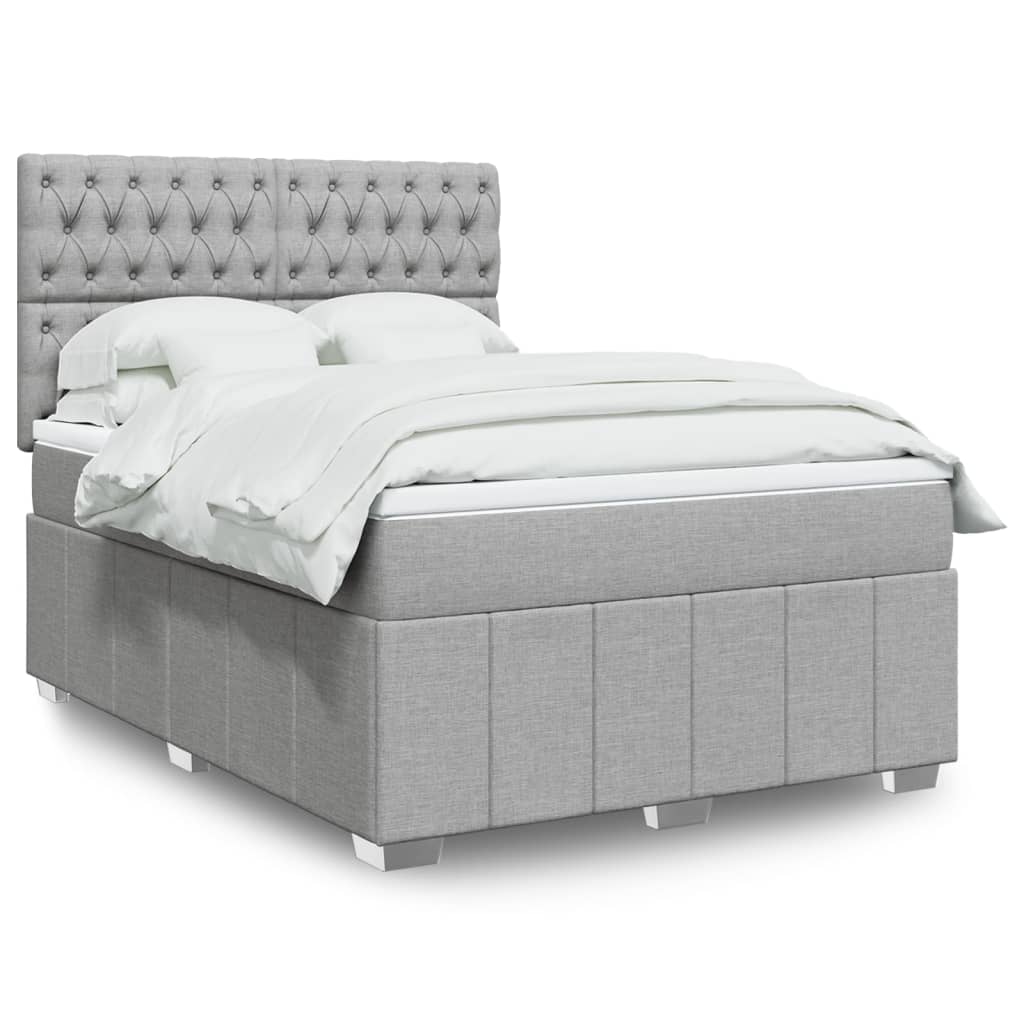 Lit Boxspring Led Avec Matelas Tissu