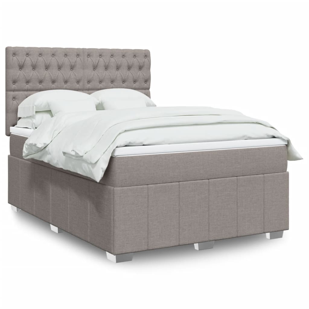 Lit Boxspring Led Avec Matelas Tissu