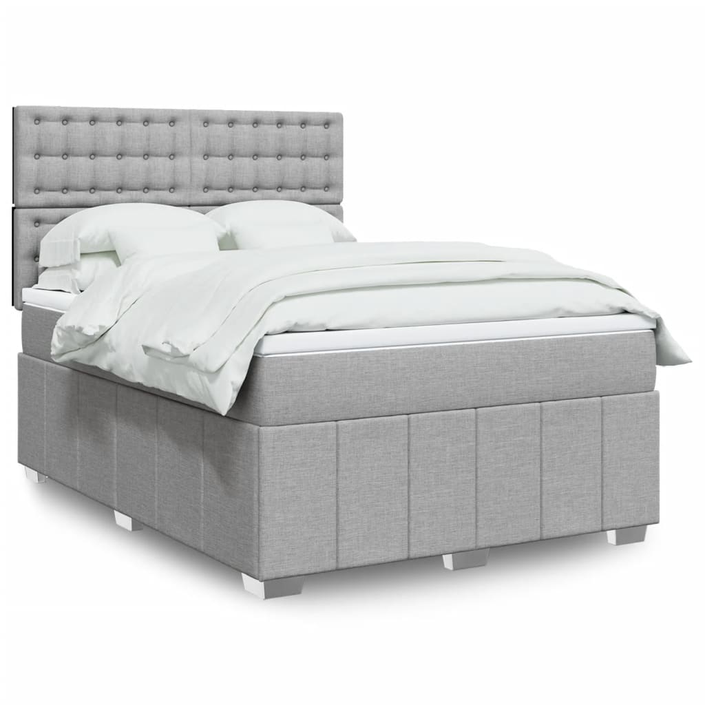 Lit Boxspring Led Avec Matelas Tissu