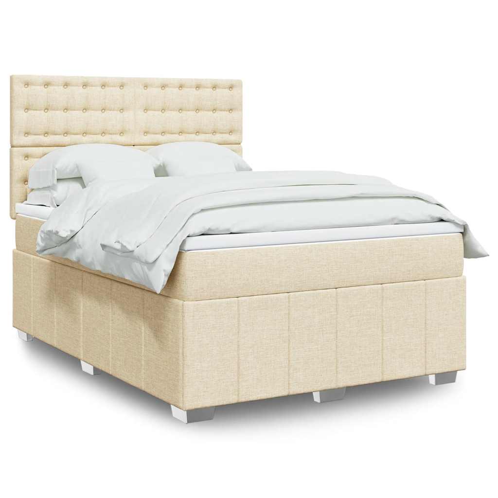 Lit Boxspring Led Avec Matelas Tissu
