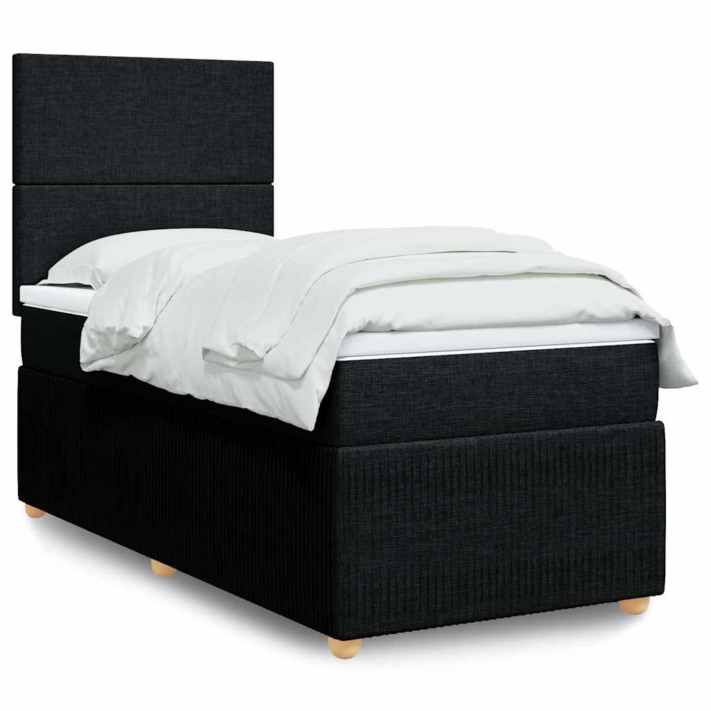 Lit Boxspring Led Avec Matelas Tissu