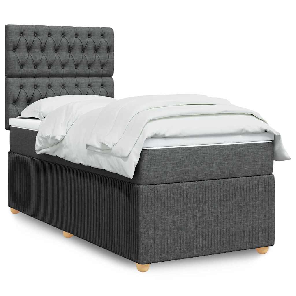 Lit Boxspring Led Avec Matelas Tissu