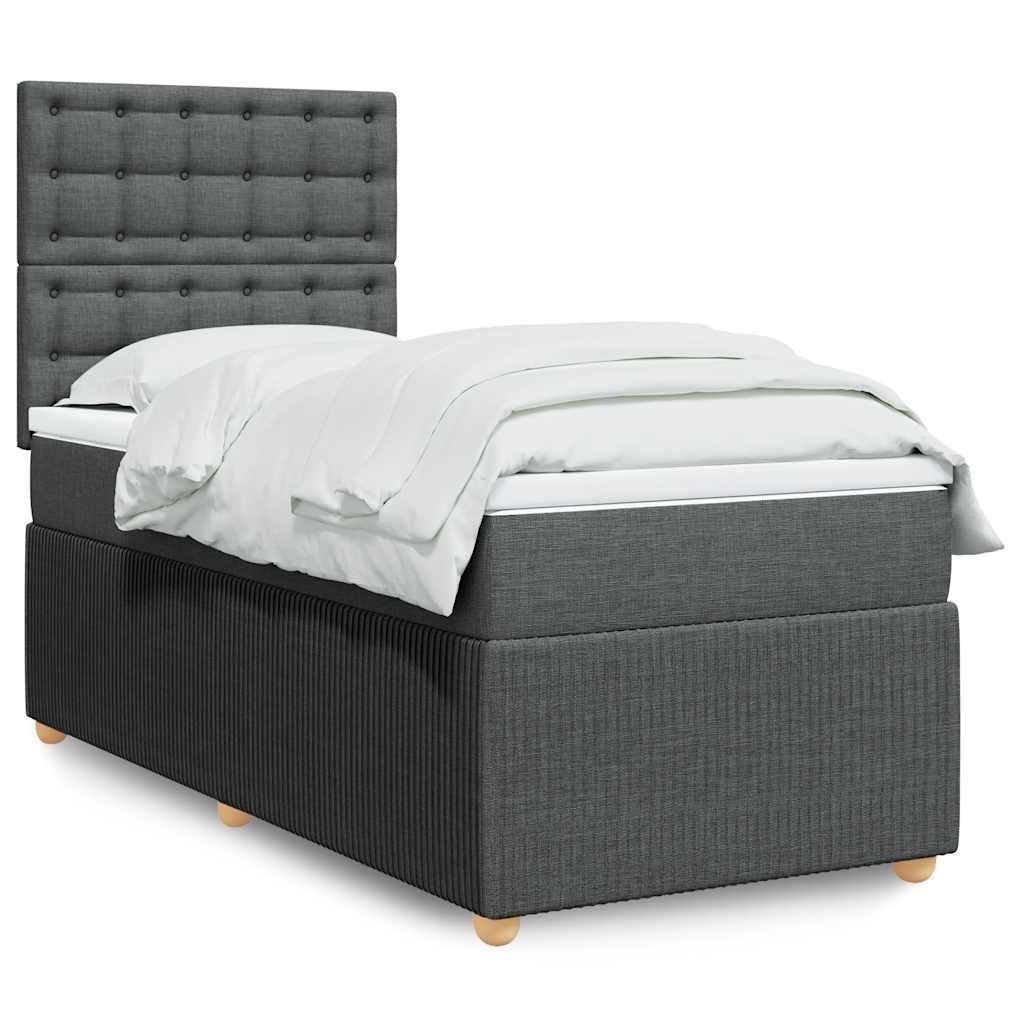 Lit Boxspring Led Avec Matelas Tissu