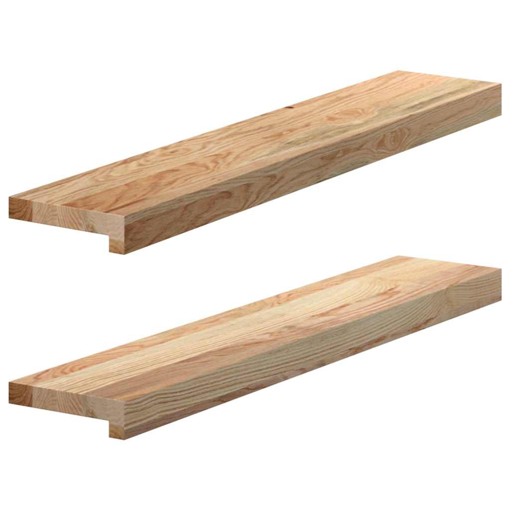 Appuis De Fenêtre 2 Pcs Non Traité 160X25X2Cm Bois Chêne Massif