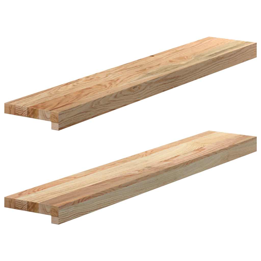 Appuis De Fenêtre 2 Pcs Non Traité 160X25X2Cm Bois Chêne Massif