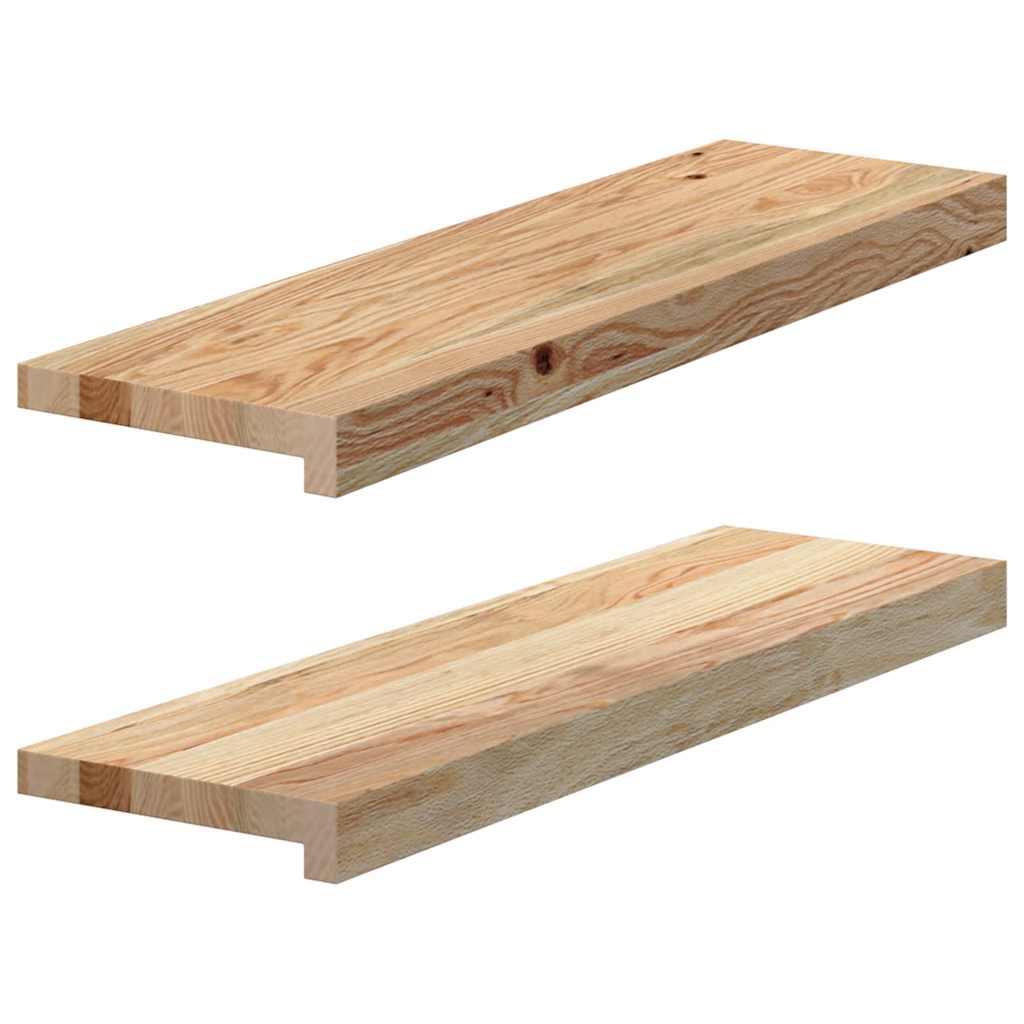 Appuis De Fenêtre 2 Pcs Non Traité 160X25X2Cm Bois Chêne Massif