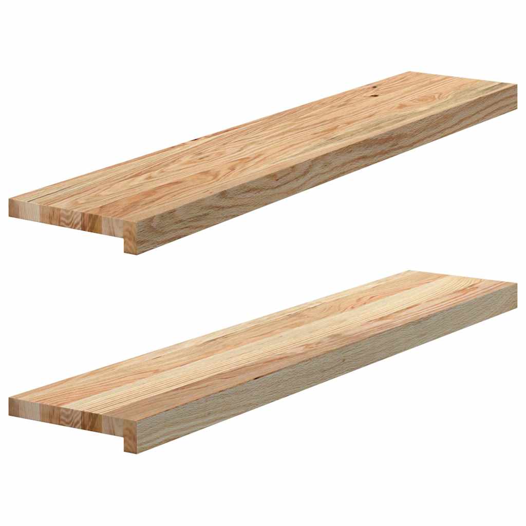 Appuis De Fenêtre 2 Pcs Non Traité 160X25X2Cm Bois Chêne Massif
