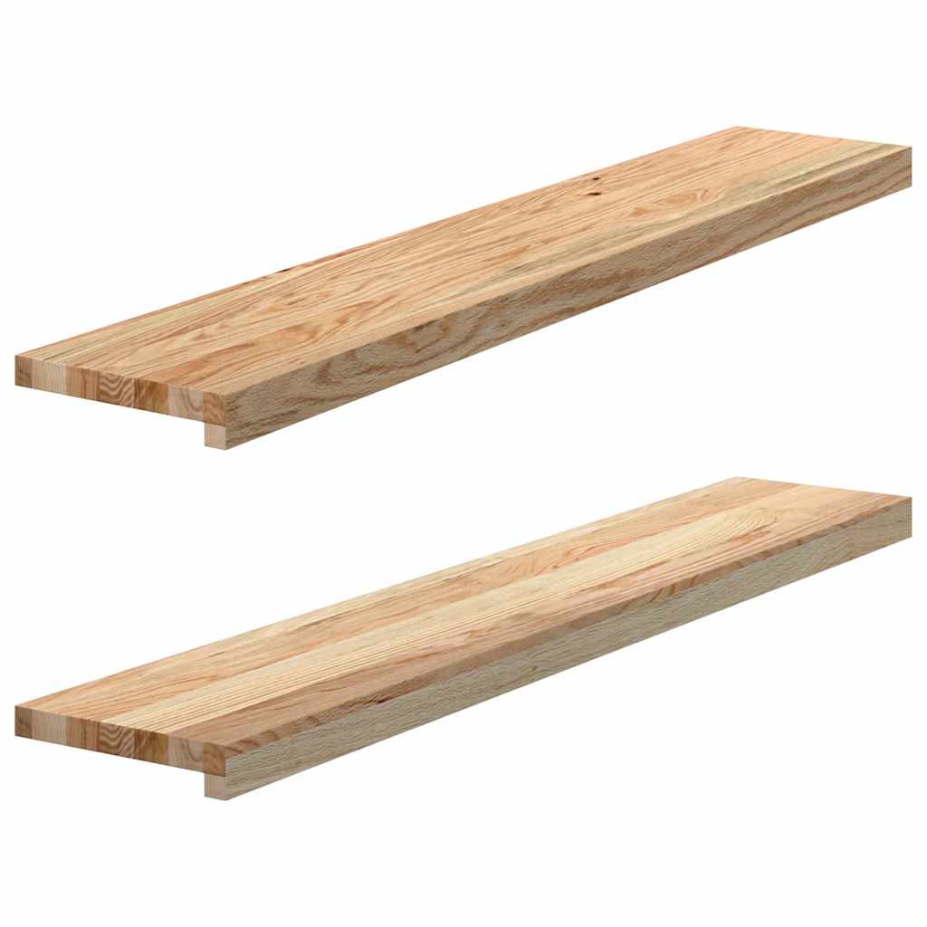Appuis De Fenêtre 2 Pcs Non Traité 160X25X2Cm Bois Chêne Massif