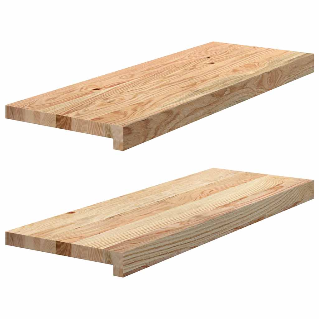 Appuis De Fenêtre 2 Pcs Non Traité 160X25X2Cm Bois Chêne Massif