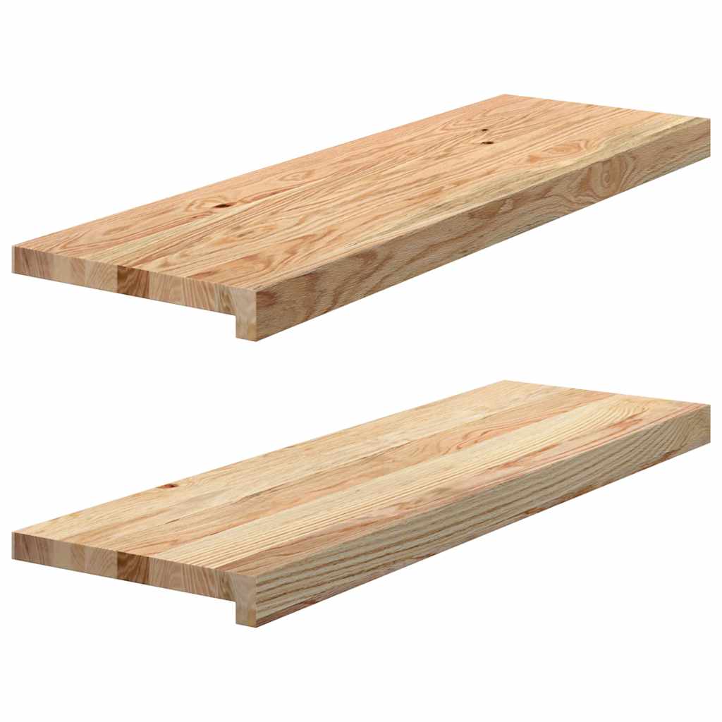 Appuis De Fenêtre 2 Pcs Non Traité 160X25X2Cm Bois Chêne Massif