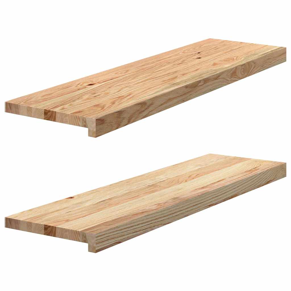 Appuis De Fenêtre 2 Pcs Non Traité 160X25X2Cm Bois Chêne Massif