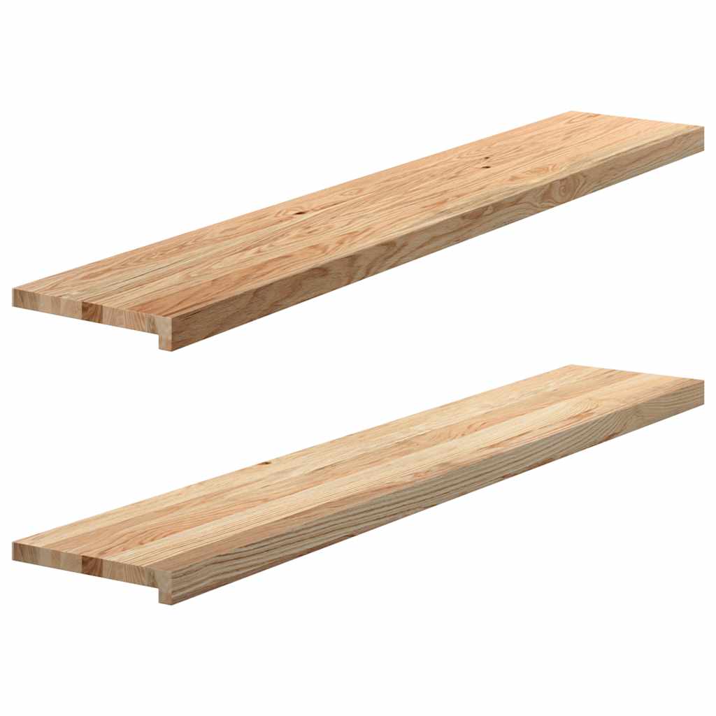 Appuis De Fenêtre 2 Pcs Non Traité 160X25X2Cm Bois Chêne Massif