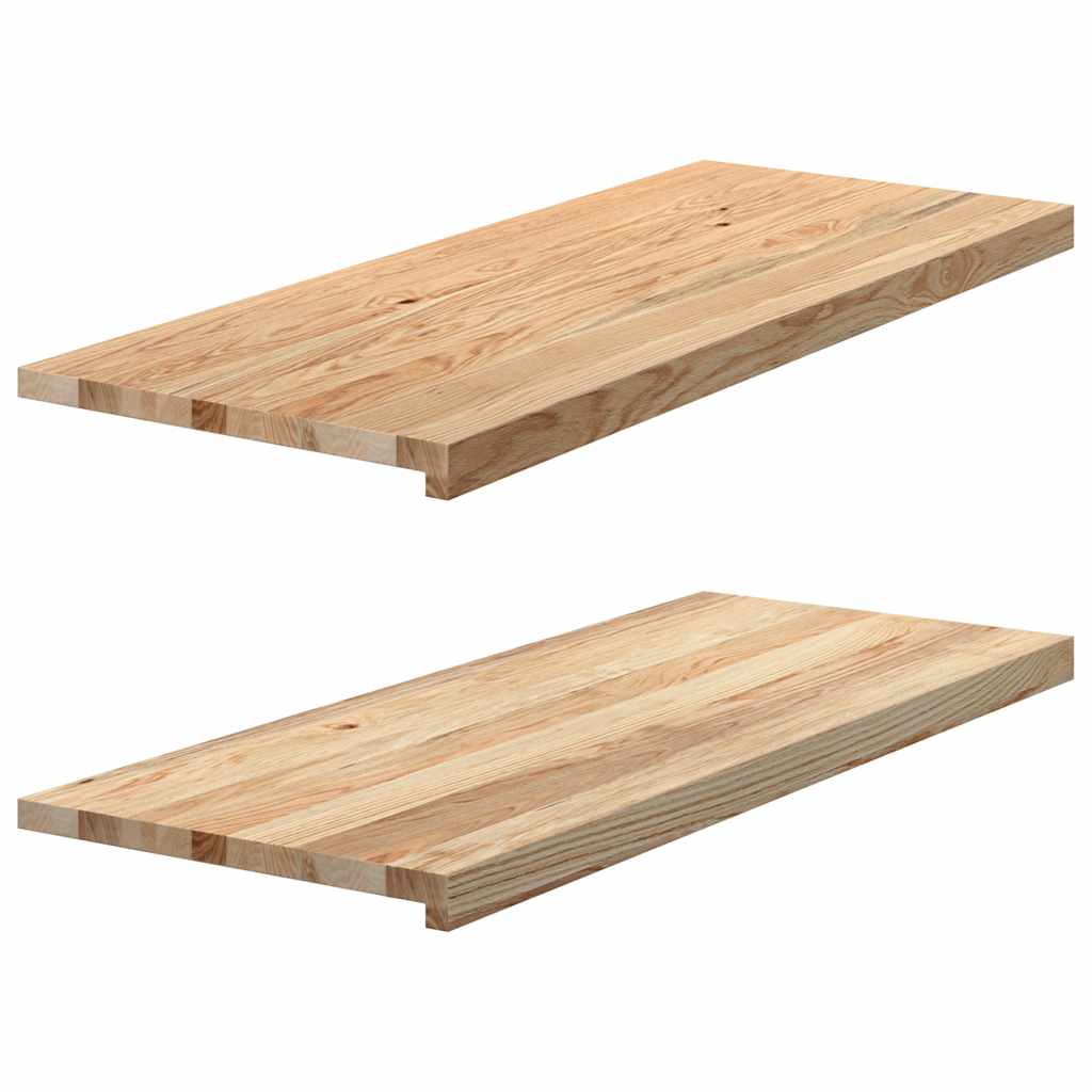 Appuis De Fenêtre 2 Pcs Non Traité 160X25X2Cm Bois Chêne Massif