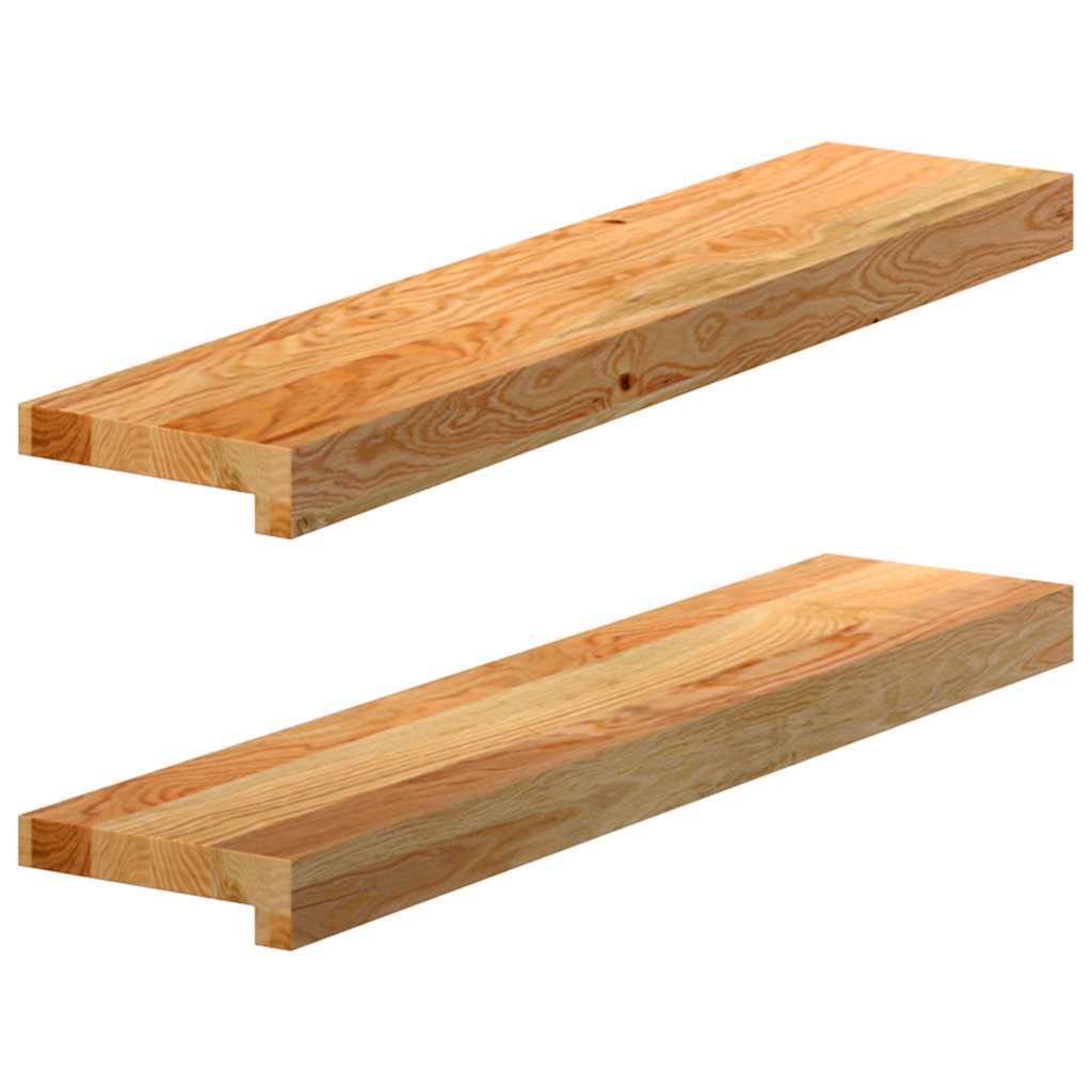 Appuis De Fenêtre 2 Pcs Non Traité 160X25X2Cm Bois Chêne Massif