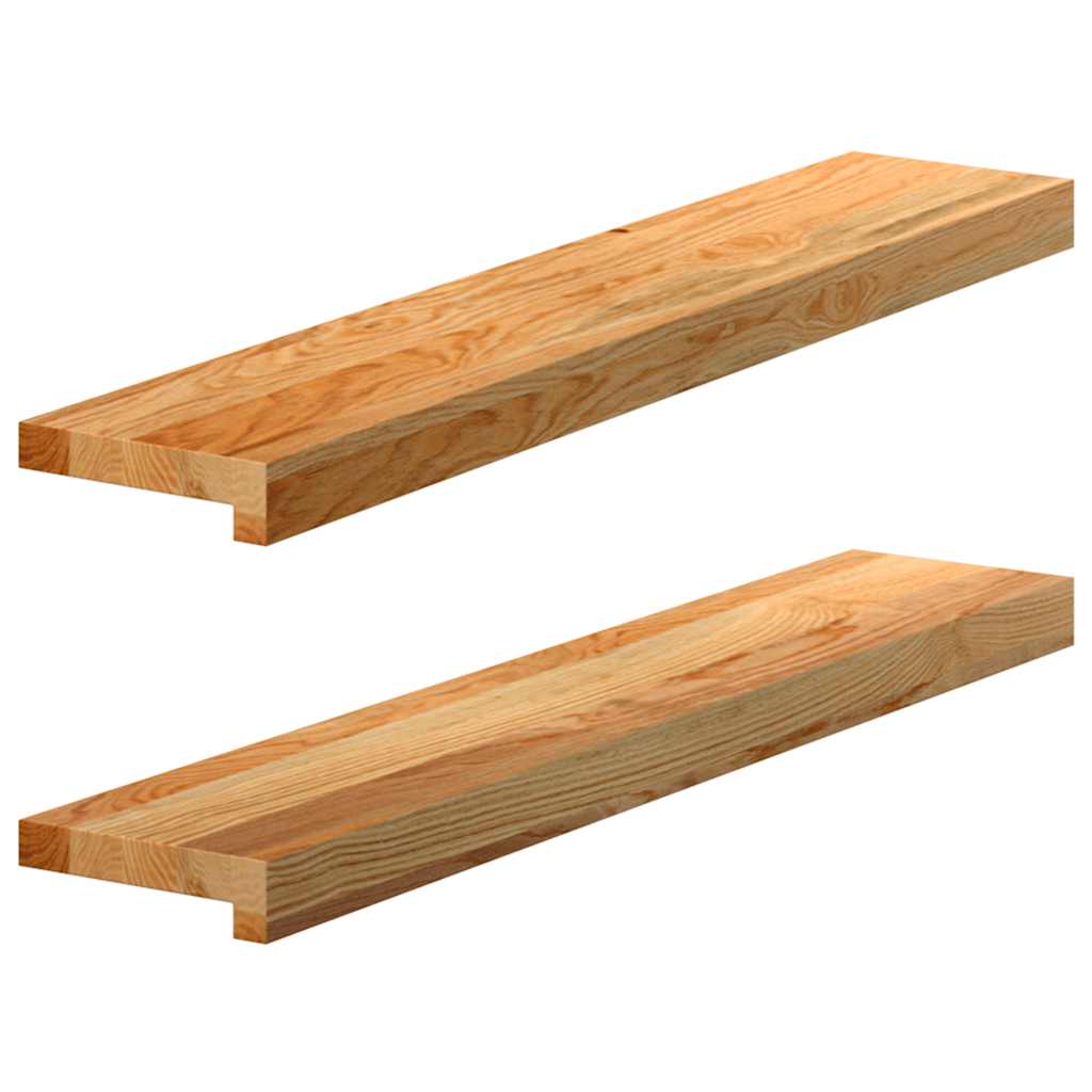 Appuis De Fenêtre 2 Pcs Non Traité 160X25X2Cm Bois Chêne Massif