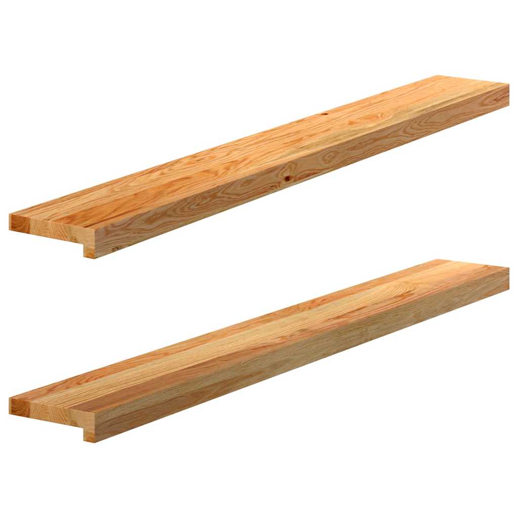 Appuis De Fenêtre 2 Pcs Non Traité 160X25X2Cm Bois Chêne Massif