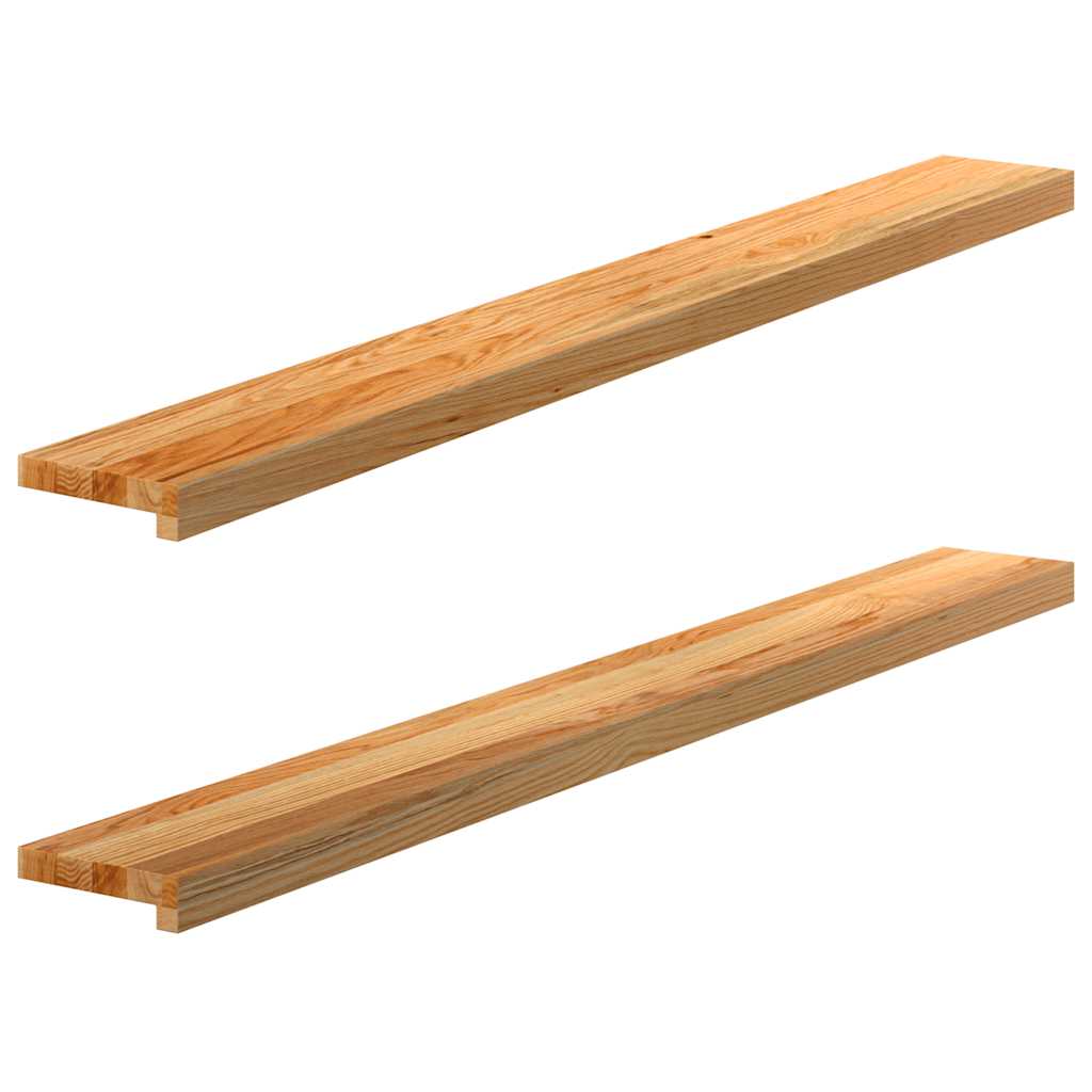 Appuis De Fenêtre 2 Pcs Non Traité 160X25X2Cm Bois Chêne Massif
