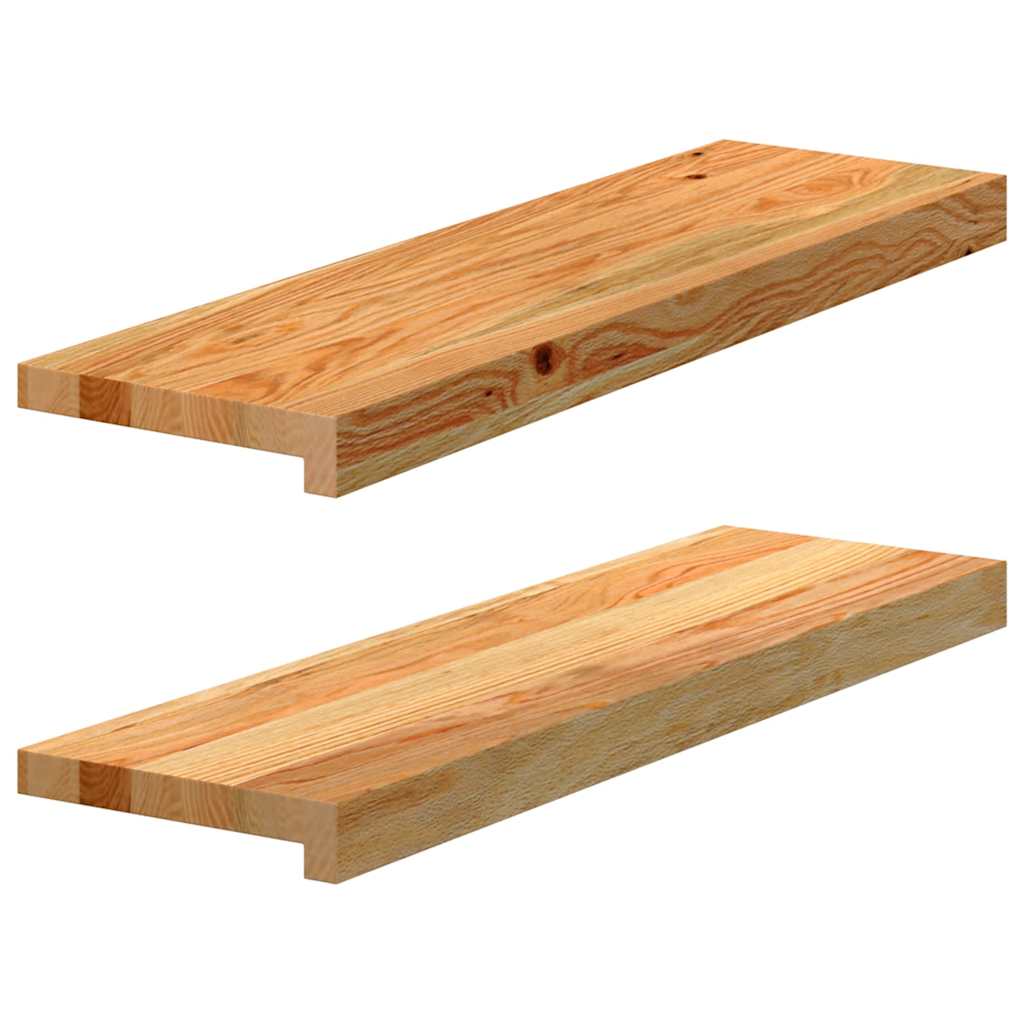 Appuis De Fenêtre 2 Pcs Non Traité 160X25X2Cm Bois Chêne Massif