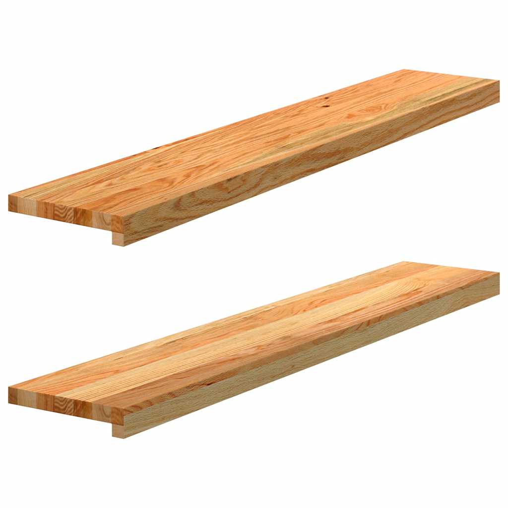 Appuis De Fenêtre 2 Pcs Non Traité 160X25X2Cm Bois Chêne Massif