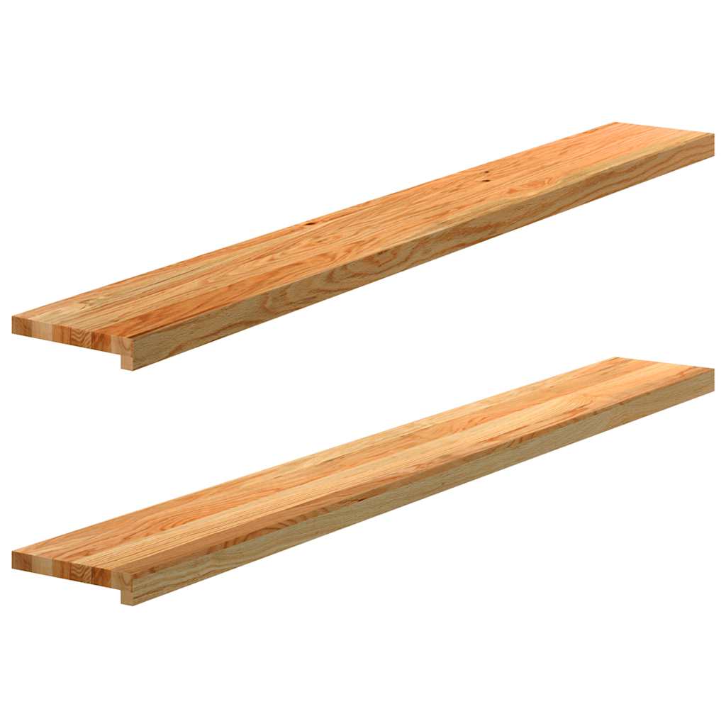 Appuis De Fenêtre 2 Pcs Non Traité 160X25X2Cm Bois Chêne Massif
